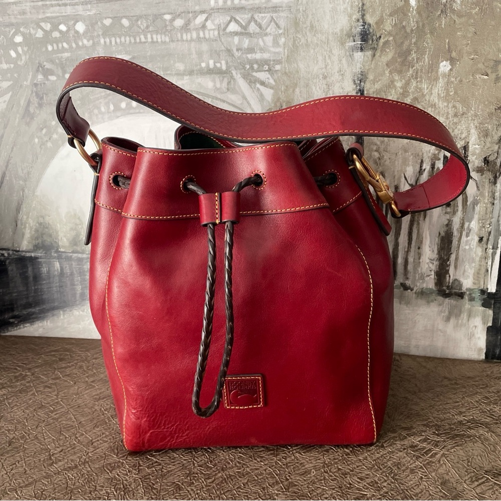 Dooney & Bourke Hattie Drawstring Florentine Leather Shoulder Bag